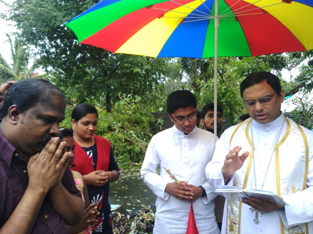 Foundation Stone Blessed by Mar Thomas tharayil 