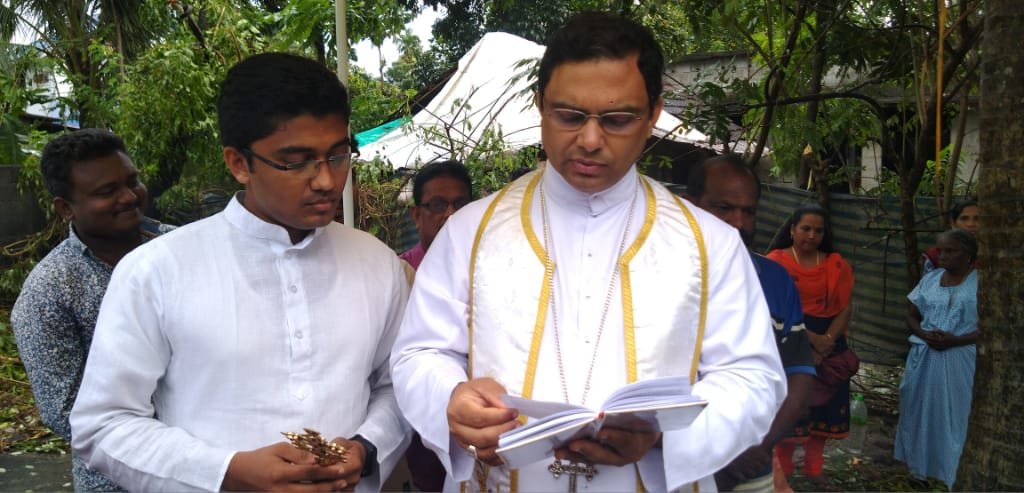 Foundation Stone Blessed by Mar Thomas tharayil 